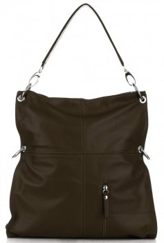 Bőr táska shopper bag Vera Pelle csokoládé 25