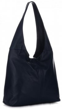 Bőr táska shopper bag Vittoria Gotti tengerkék V3L