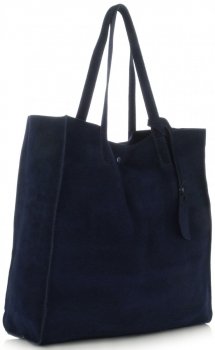 Bőr táska shopper bag Vittoria Gotti tengerkék V205454
