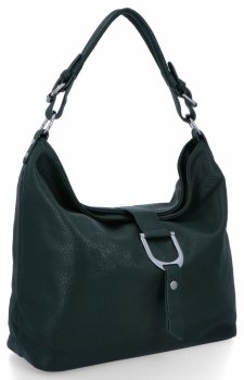 Herisson 16B376 klasszikus női válltáska palackzöld
