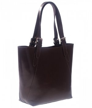 Bőr táska univerzális Genuine Leather csokoládé 941