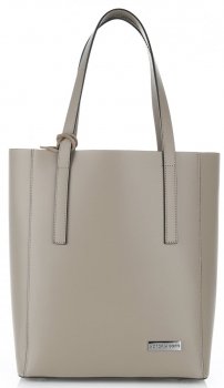 Bőr táska shopper bag Vittoria Gotti bézs V3121