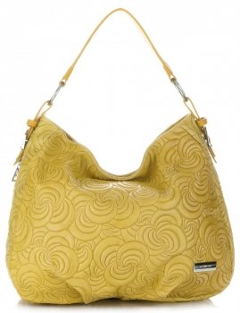 Bőr táska shopper bag Vittoria Gotti sárga V80013