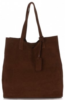 Bőr táska shopper bag Vittoria Gotti barna V205454