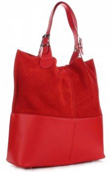Bőr táska shopper bag Genuine Leather fekete 605