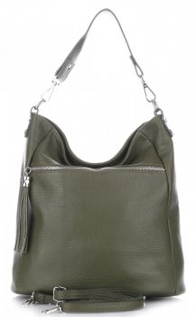 Bőr táska shopper bag Genuine Leather zöld 1326