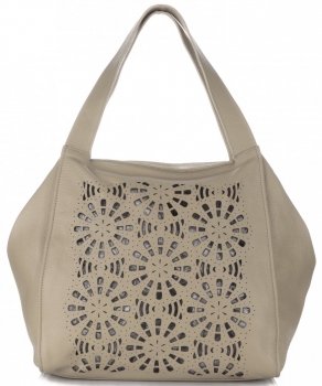 Bőr táska shopper bag Genuine Leather földszínű 5157