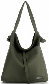 Bőr táska shopper bag Vittoria Gotti zöld V5701
