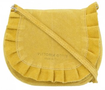 Bőr táska levéltáska Vittoria Gotti sárga V5998