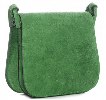 Bőr táska levéltáska Genuine Leather palackzöld 0003
