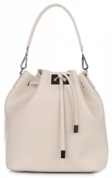 Bőr táska shopper bag Vittoria Gotti bézs 8224
