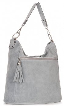 Bőr táska shopper bag Genuine Leather égszínkék 1330