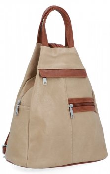 Női Táská hátitáska Herisson sötét bézs 812