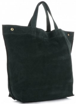 Bőr táska shopper bag Vera Pelle palackzöld A19