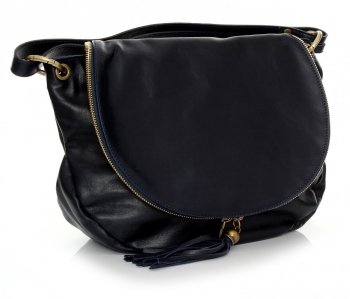 Bőr táska levéltáska Genuine Leather tengerkék A3