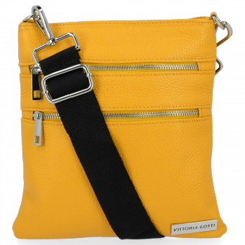 Bőr táska univerzális Vittoria Gotti sárga B19