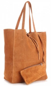 Bőr táska shopper bag Vera Pelle vörös 601