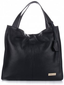 Bőr táska shopper bag Vittoria Gotti fekete V2