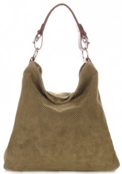Bőr táska univerzális Genuine Leather zöld 17