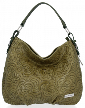 Bőr táska shopper bag Vittoria Gotti zöld V80013