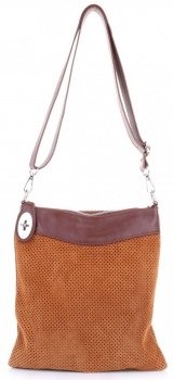 Bőr táska levéltáska Genuine Leather vörös 14