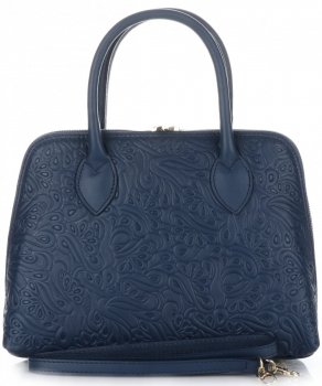 Bőr táska kuffer Genuine Leather tengerkék 80032