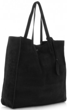 Bőr táska shopper bag Vittoria Gotti fekete V205454
