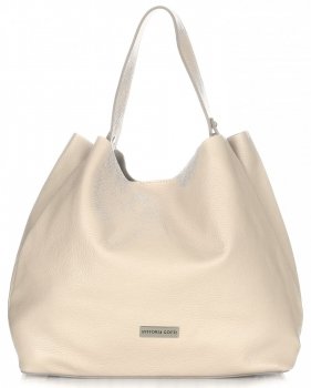 Bőr táska shopper bag Vittoria Gotti menta V230
