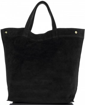 Bőr táska shopper bag Vera Pelle fekete A19