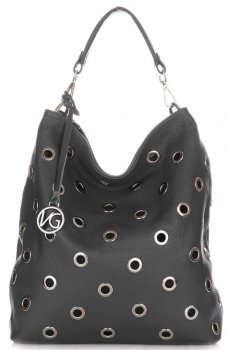 Bőr táska shopper bag Vittoria Gotti szürke V3077
