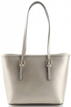 Bőr táska klasszikus Genuine Leather arany 3303