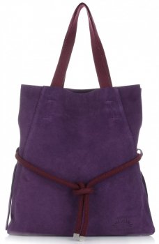 Bőr táska shopper bag Vittoria Gotti ibolya V26A