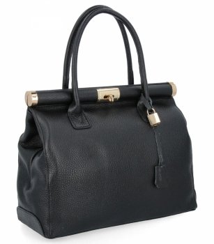 Elegáns bőr táska olasz kufár 800-F fekete