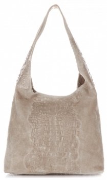 Bőr táska shopper bag Vera Pelle bézs A1