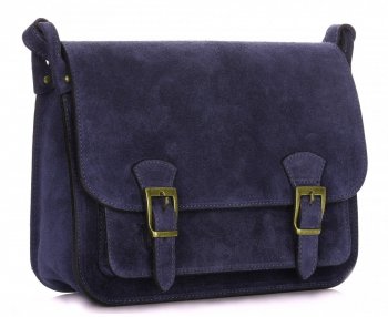 Bőr táska levéltáska Genuine Leather tengerkék 1643