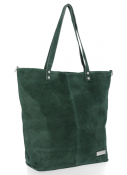 Bőr táska shopper bag Vittoria Gotti palackzöld VG41