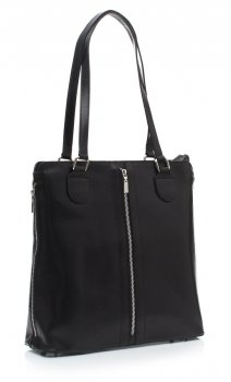 Bőr táska klasszikus Genuine Leather fekete J6088