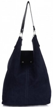 Bőr táska shopper bag Vittoria Gotti tengerkék V3292C