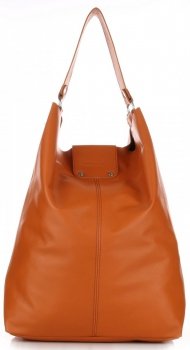 Bőr táska shopper bag Vera Pelle vörös 3292