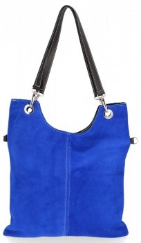 Bőr táska univerzális Genuine Leather kobalt 517
