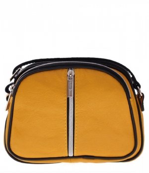 Bőr táska levéltáska Genuine Leather sárga 333