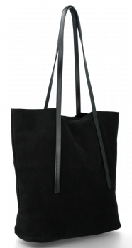 Bőr táska shopper bag Vittoria Gotti fekete V6590C