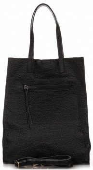 Bőr táska shopper bag Vittoria Gotti fekete V8622