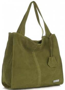 Bőr táska shopper bag Vittoria Gotti zöld V501