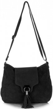 Bőr táska levéltáska Genuine Leather fekete 4022