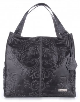 Bőr táska shopper bag Vittoria Gotti szürke V5