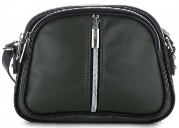 Bőr táska levéltáska Genuine Leather palackzöld 333