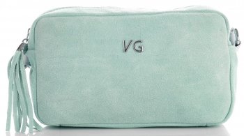 Bőr táska levéltáska Vittoria Gotti menta V3079