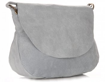 Bőr táska levéltáska Genuine Leather égszínkék 1324