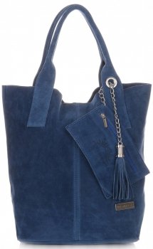Bőr táska shopper bag Vittoria Gotti jeans V5190